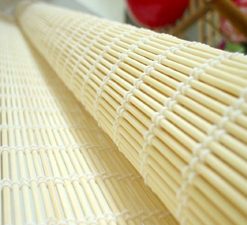 【型號：150】原竹米白色雙線經典編織竹簾款