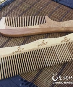 〔碳化竹梳：有手柄/無手柄款〕細緻竹梳子方便攜帶，不靜電~無上漆不傷頭皮