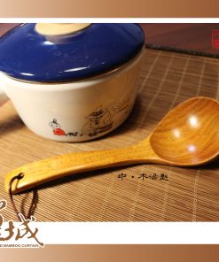 【篁城餐具】簡約天然〔木湯匙-中〕中尺寸下標處，砂鍋湯匙/簡餐用湯匙/拉麵匙，可商用、自用