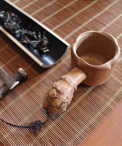 【篁城竹簾】台灣茶道用品〔竹根手柄茶濾〕茶蓆/中日式茶道專用濾茶器，過濾茶葉